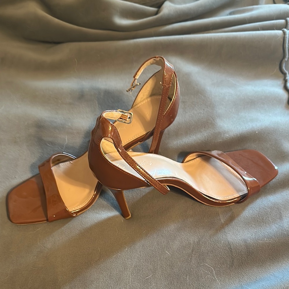 Elegant Brown Strappy Stiletto Heels